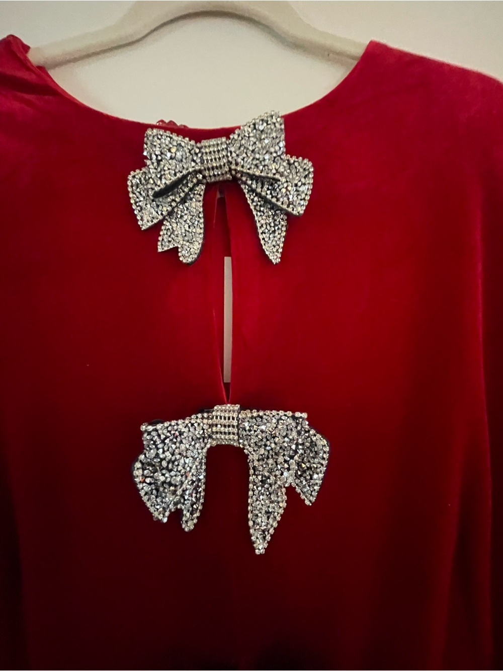 SugarLips Red Velvet Bow-Accent Women's Dress - NWT - Size 2X - Picture 8 of 14